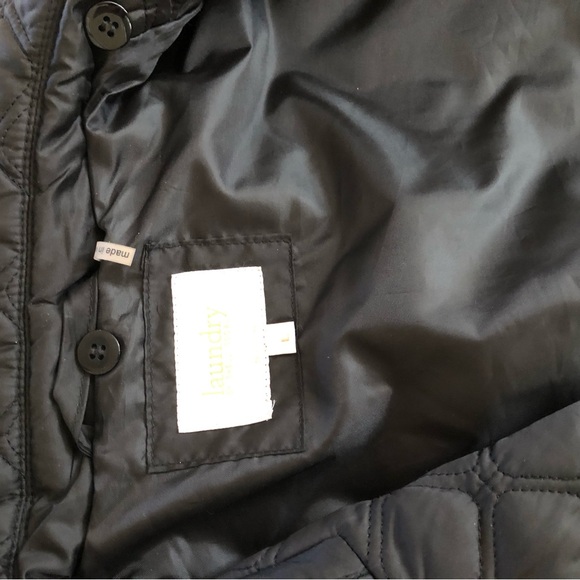 Laundry by Shelli Segal Black Quilted Women's Coat in Large - Picture 7 of 8